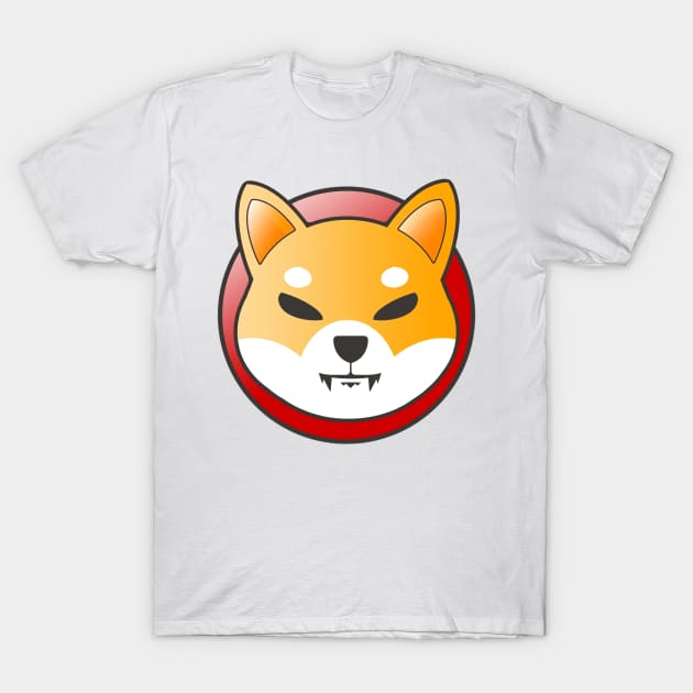 Shiba Inu Coin Logo T-Shirt by cromarlimo